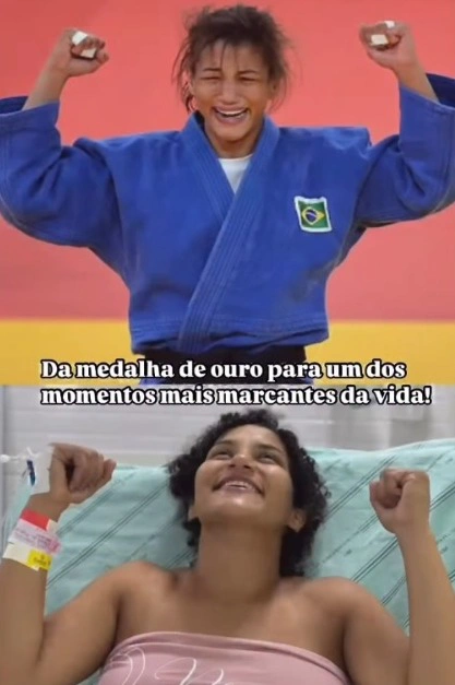 Sarah celebra a chegada da segunda filha