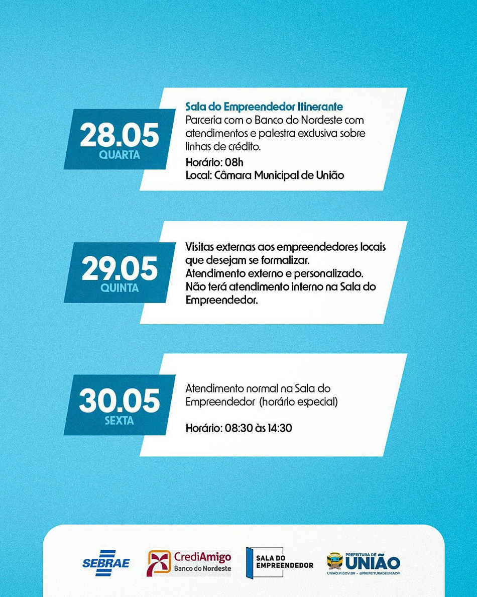 Semana com uma programação especial dedicada aos microempreendedores individuais