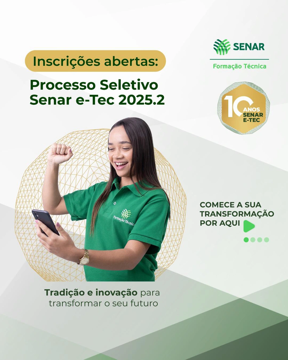 Senar Piauí abre inscrições para cursos técnicos