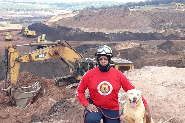 Thor durante serviço na tragédia de Brumadinho