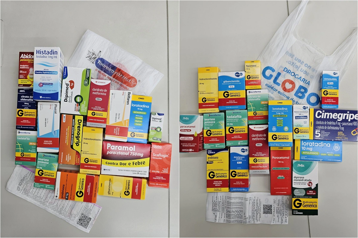 Compras na Toureiro e Drogarias Globo