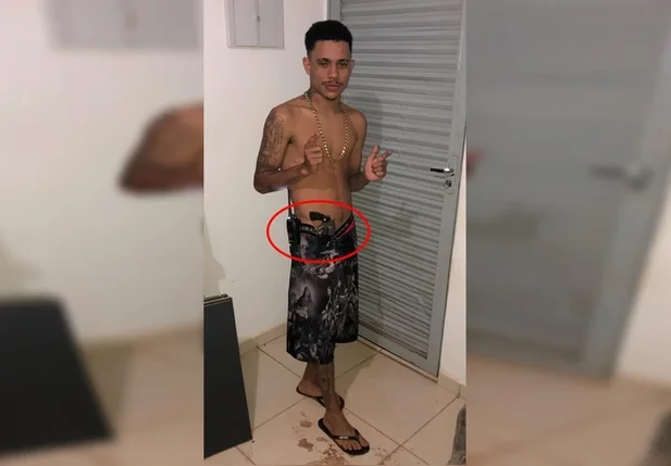 Traficante ameaça moradores e é preso após ostentar arma na internet