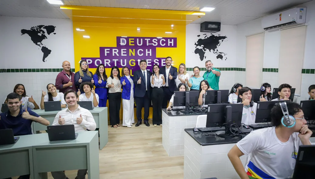 Uma das salas do Centro de Línguas