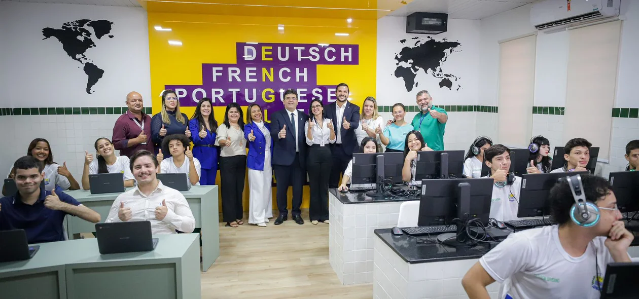 Uma das salas do Centro de Línguas