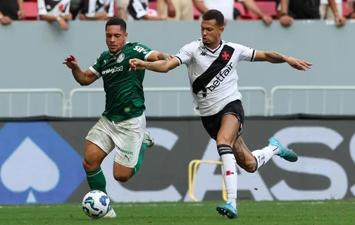 Vitor Roque foi o autor do gol do Palmeiras na vitória sobre o Vasco