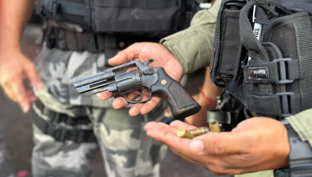 Arma utilizada pelo assaltante