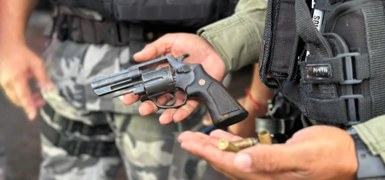Arma utilizada pelo assaltante