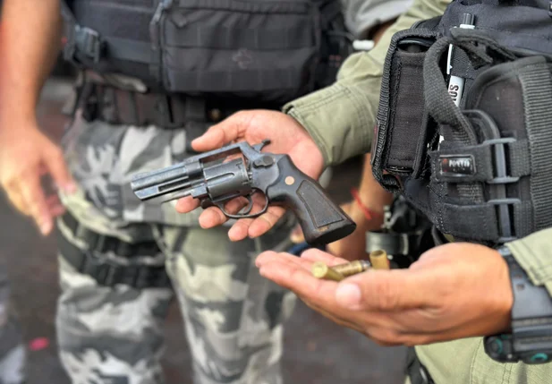 Arma utilizada pelo assaltante