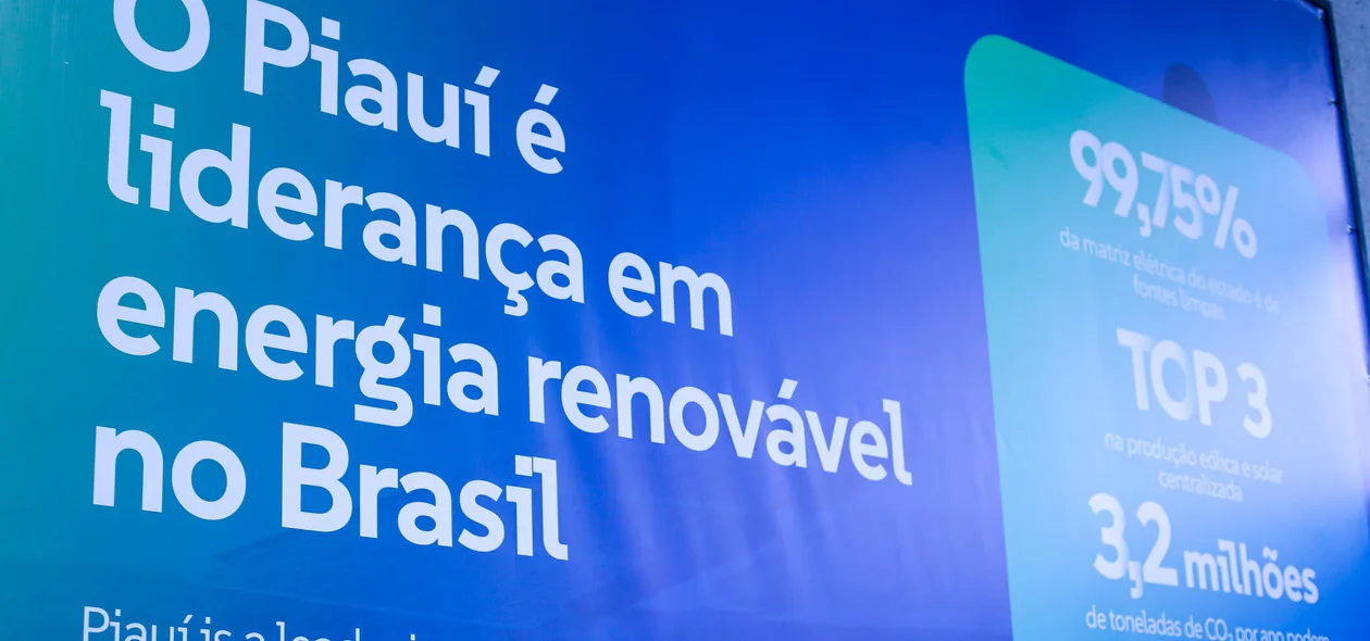 Banner sobre o Piauí e a produção de energia renovável