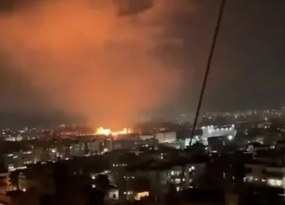 Bombardeio em Beirute, no Líbano
