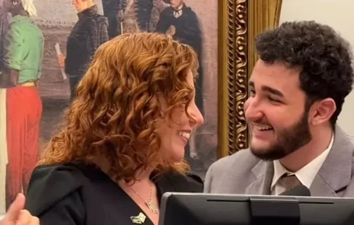 Carla Zambelli e seu filho João Zambelli