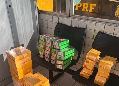 Celulares apreendidos pela PRF