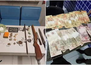 Cinco homens foram presos com drogas e dinheiro em espécie