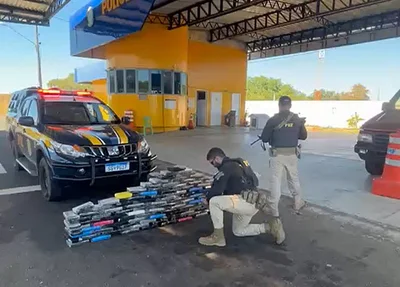 Cocaína apreendida pela PRF