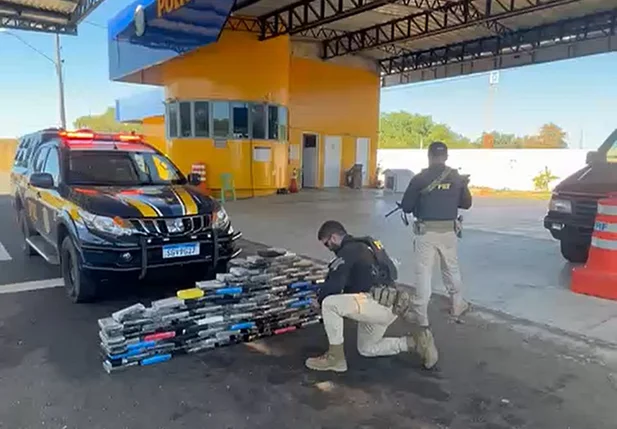 Cocaína apreendida pela PRF