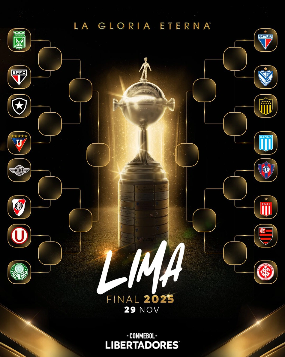 Confira os duelos e chaveamento das oitavas de final da Libertadores 2025