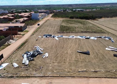 Dia seguinte após retroescavadeira passar no terreno