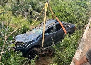 Frontier caiu da ponte na PI 111