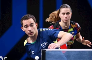 Hugo Calderano e Bruna Takahashi ficam com a prata no WTT Star Contender