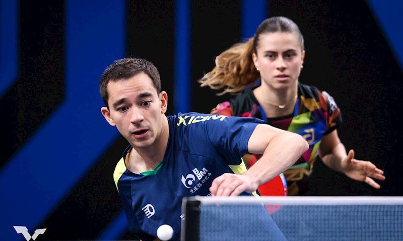 Hugo Calderano e Bruna Takahashi ficam com a prata no WTT Star Contender