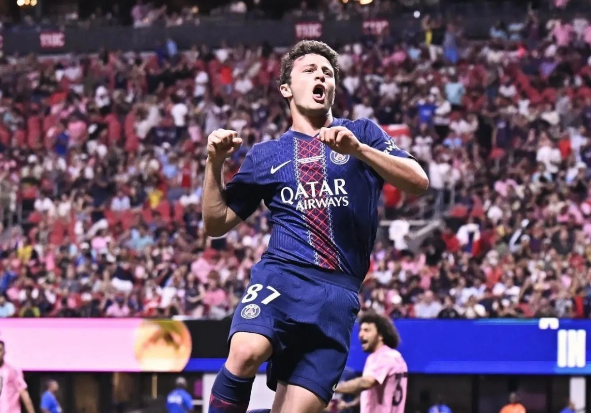 João Neves abriu o placar do PSG contra o Inter Miami