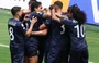 Jogadores do Auckland City comemoram gol sobre o Boca Juniors