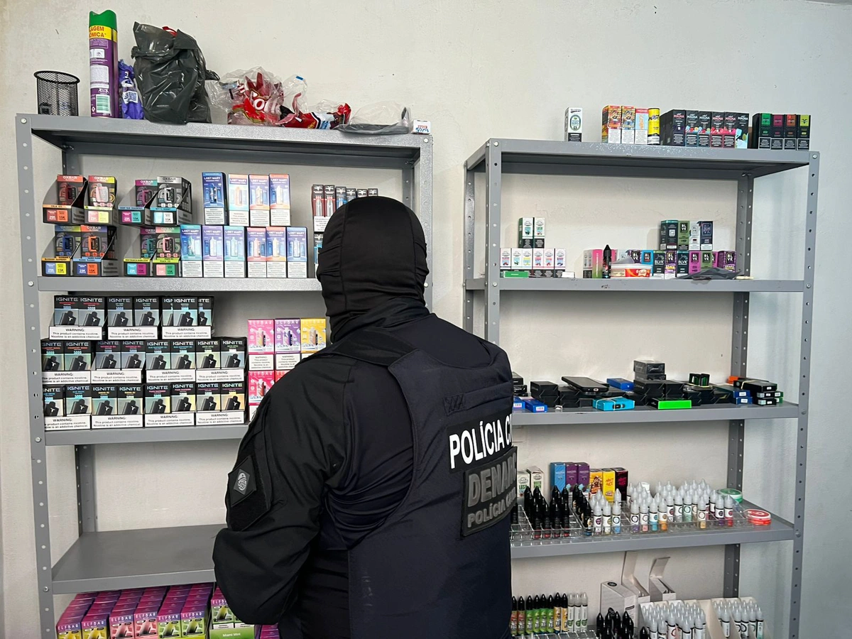 Local onde os cigarros eletrônicos foram apreendidos
