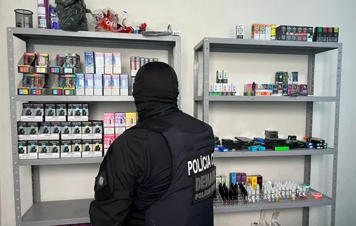 Local onde os cigarros eletrônicos foram apreendidos