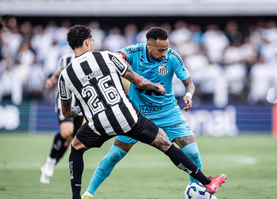 Neymar no jogo contra o Botafogo