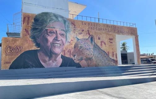 Niède Guidon ganha mural na Praça do Abrigo em São Raimundo Nonato