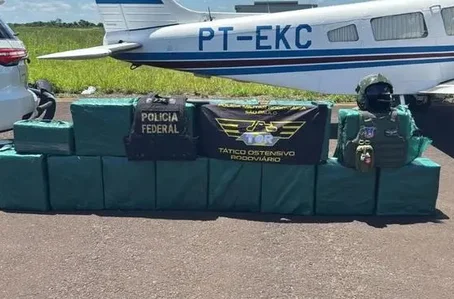 O avião decolou do Mato Grosso do Sul e pousou em uma pista clandestina.