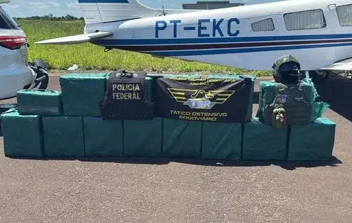 O avião decolou do Mato Grosso do Sul e pousou em uma pista clandestina.