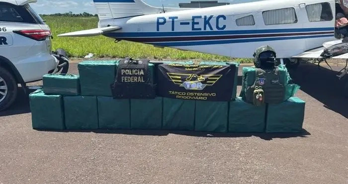 O avião decolou do Mato Grosso do Sul e pousou em uma pista clandestina.