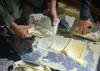 Pasta base de cocaína apreendida no Ceará
