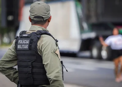Policiamento assegurando segurando dos fieis na Marcha para Jesus 2025