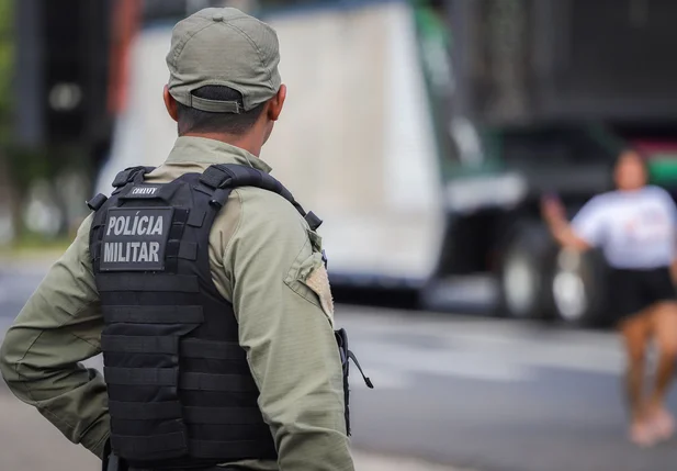 Policiamento assegurando segurando dos fieis na Marcha para Jesus 2025