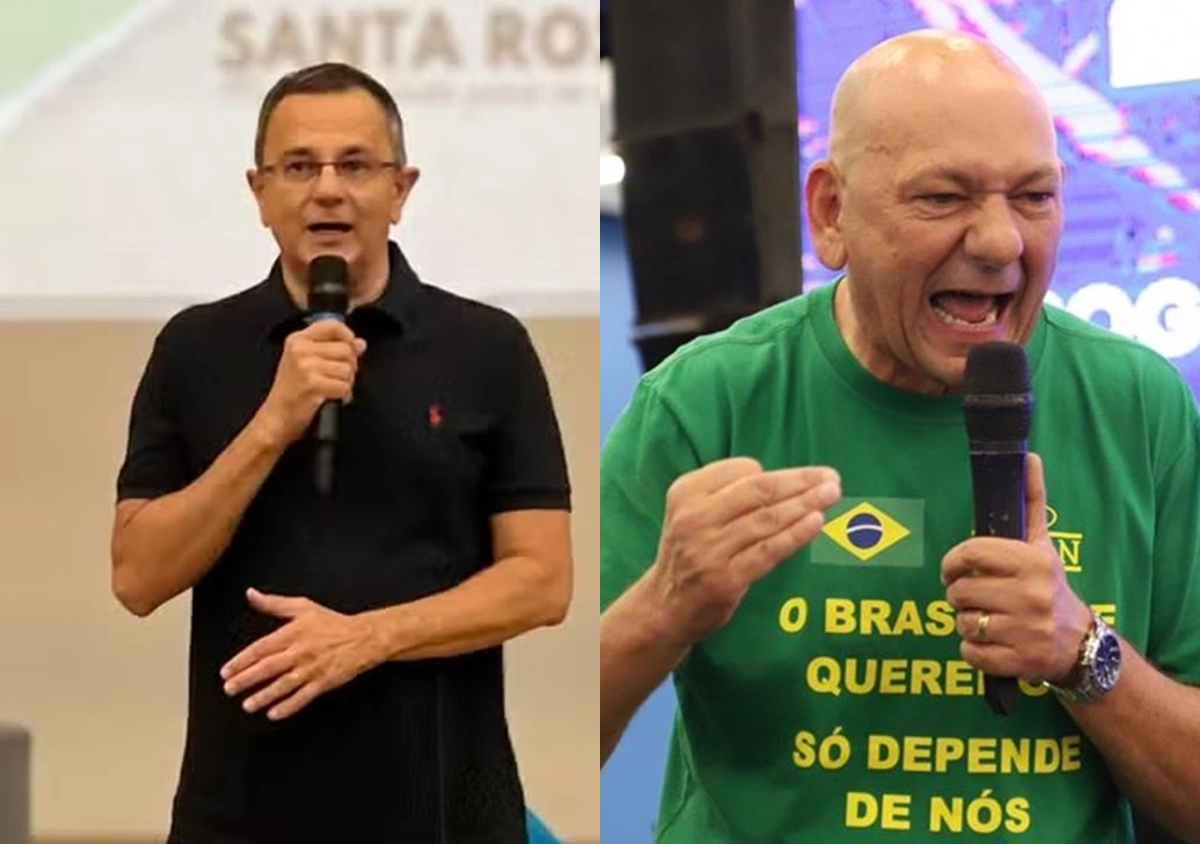 Prefeito Anderson Mantei e Luciano Hang