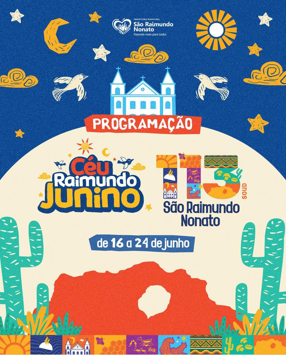 Programação oficial do “Céu Raimundo Junino”