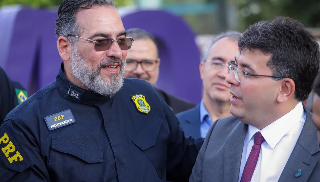 Rafael Fonteles e diretor-geral da PRF, Antônio Fernando