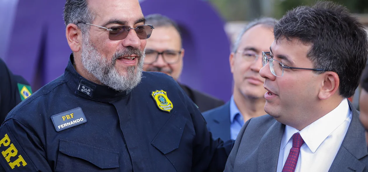Rafael Fonteles e diretor-geral da PRF, Antônio Fernando