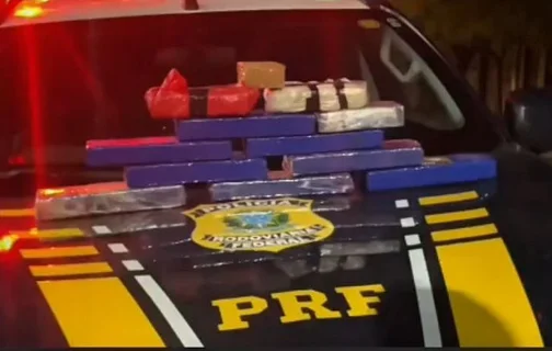 Tabletes de drogas apreendidos pela PRF