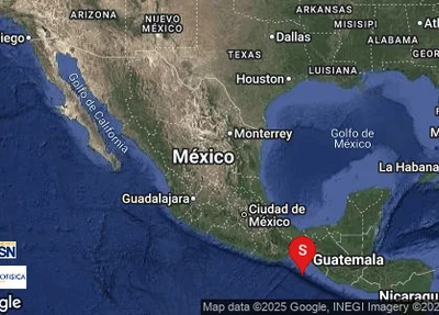 Terremoto registrado no México