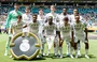 Time do Real Madrid posa para fotos antes do confronto com Al-Hilal