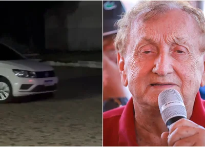 Veículo flagrado rondando a residência do ex-prefeito Mão Santa, em Parnaíba