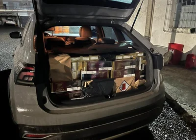 Veículo modelo Volkswagen Nivus apreendido pela Polícia Federal