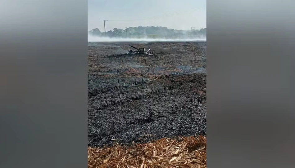 Aeronave caiu em Bocaina, no estado de São Paulo
