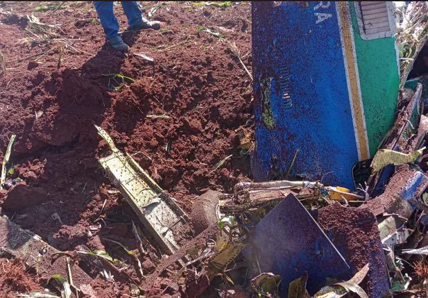 Aeronave da Esquadrilha da Fumaça destruída após queda