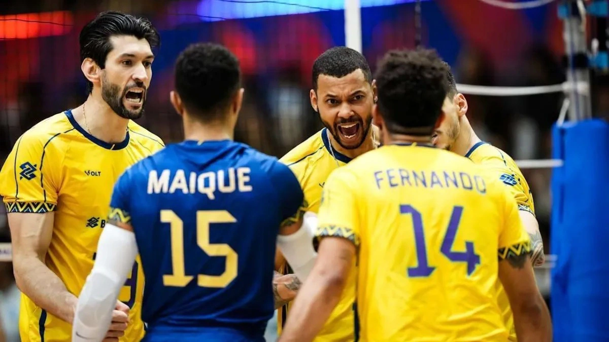 Brasil bate Argentina e garante vaga na fase final da Liga das Nações de Vôlei