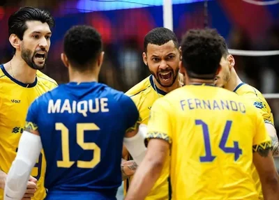 Brasil bate Argentina e garante vaga na fase final da Liga das Nações de Vôlei