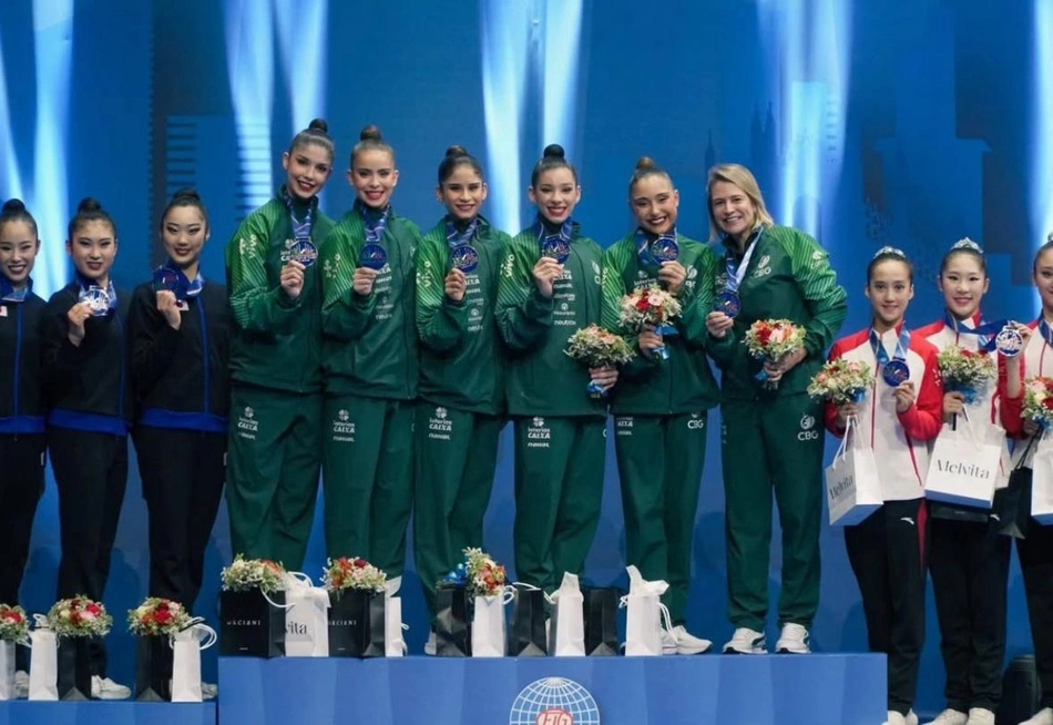 Brasil conquista ouro inédito na Copa do Mundo de ginástica rítmica